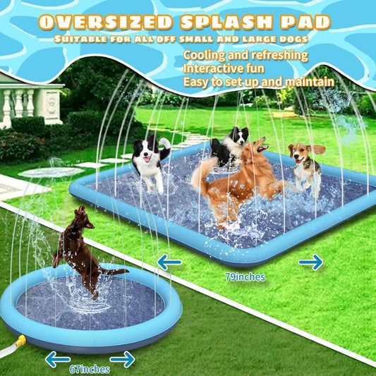 Extra Large Dog Splash Pad Splash Pad Dogs