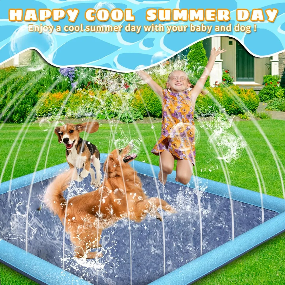 Extra Large Dog Splash Pad Splash Pad Dogs