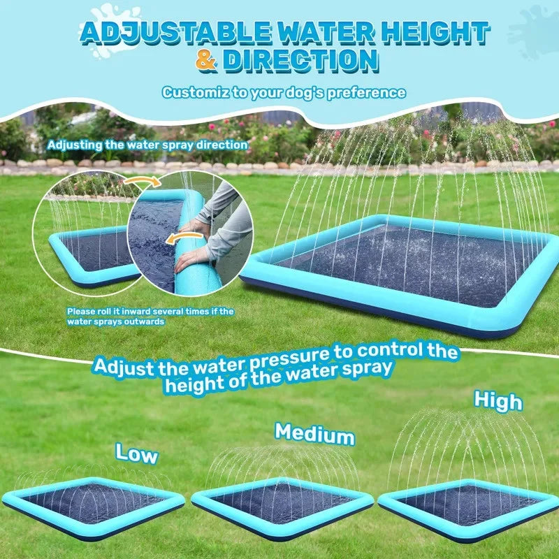 Super Sized Foldable Dog Splash Pad Splash Pad Dogs
