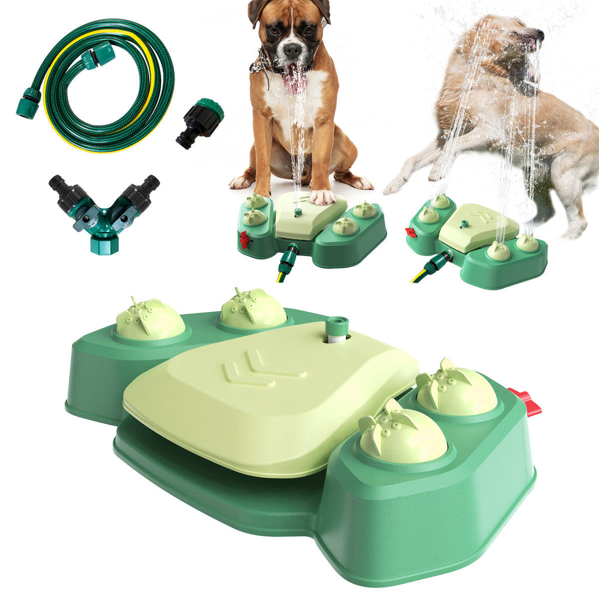 Water Sprinkler Playset For Dog Splash Pad Dogs